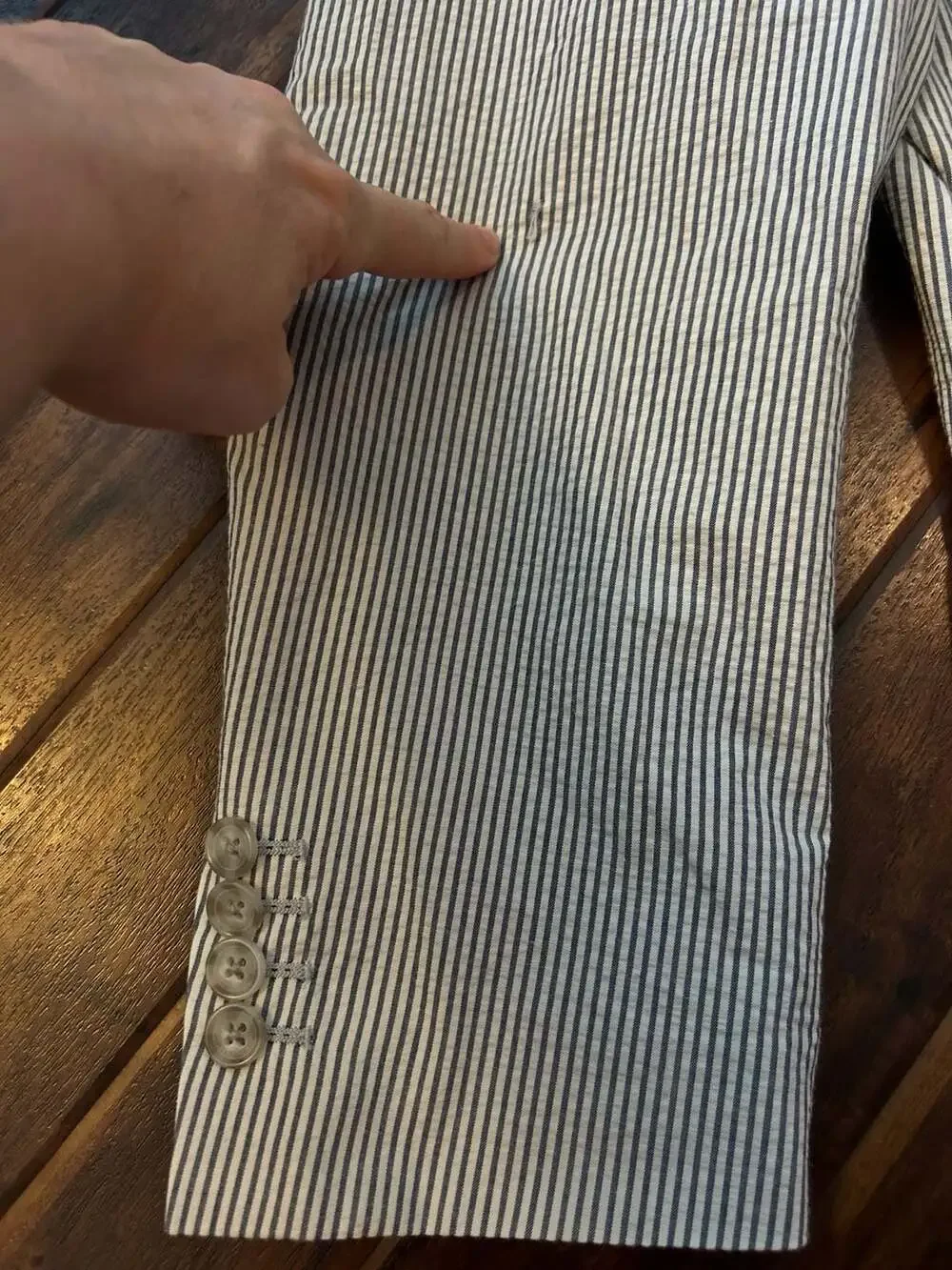 Tommy Hilfiger Men's NWT Striped Seersucker Two-Button Sport Coat Classic Preppy
